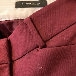 Loft burgundy Julie straight pants